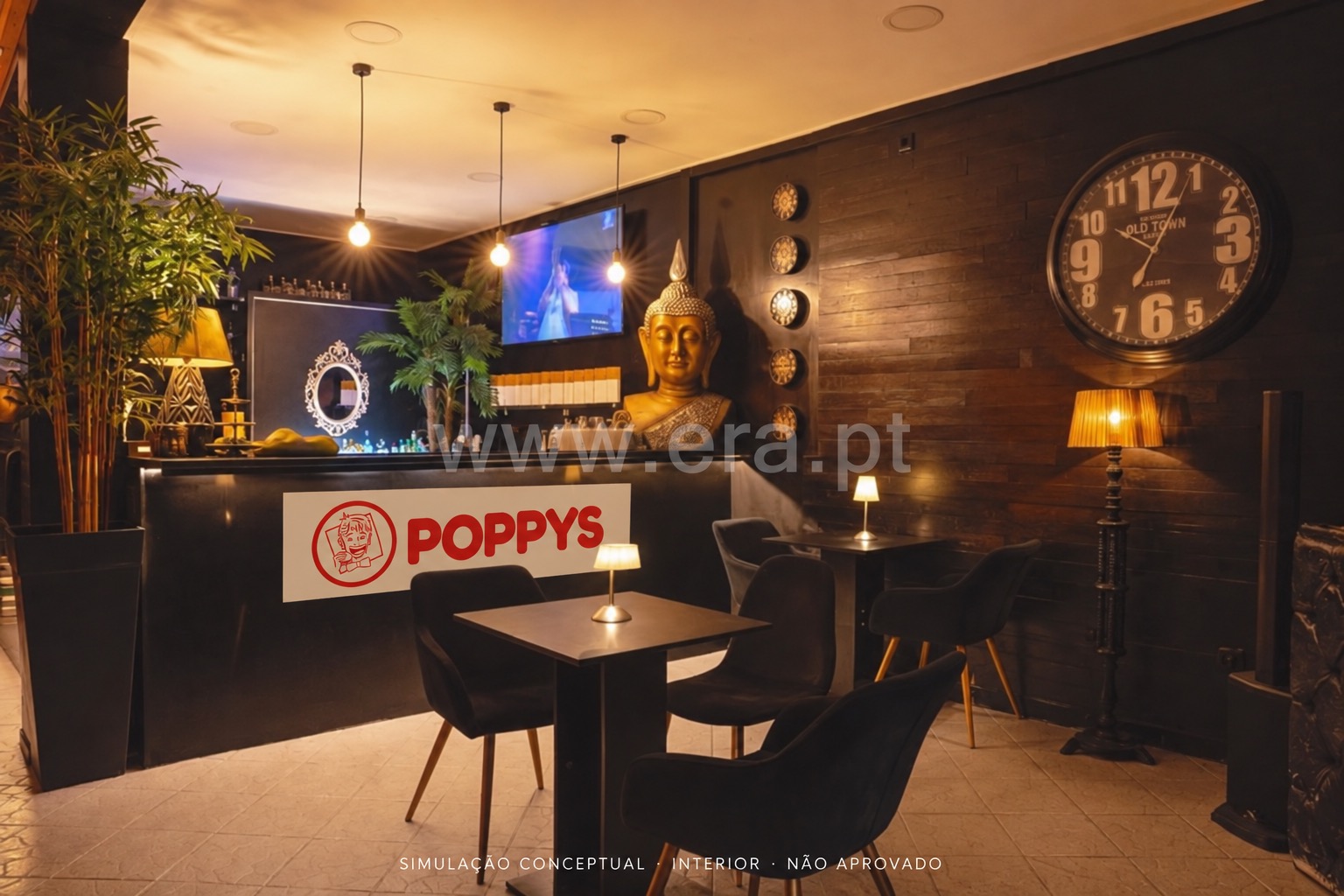 Estudo visual POPPYS para um imóvel em Alcochete; ver legenda para o tipo de vista e os limites