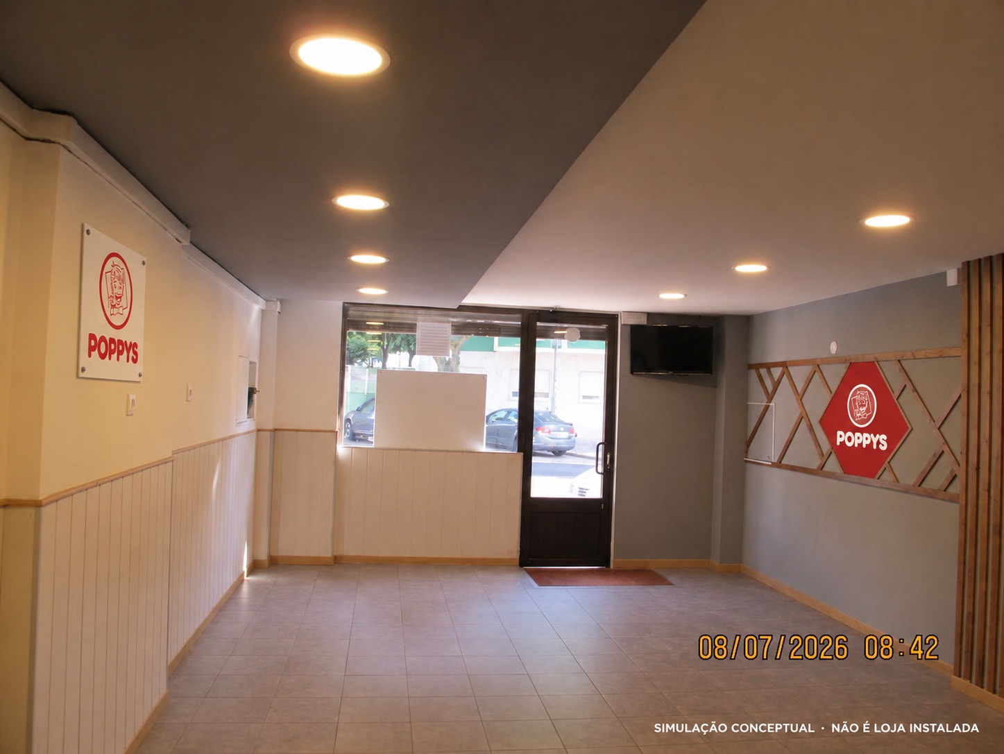 Simulação POPPYS para o imóvel Avenida Eduardo Jorge 53A/53B · Falagueira–Venda Nova, Amadora; não representa loja construída