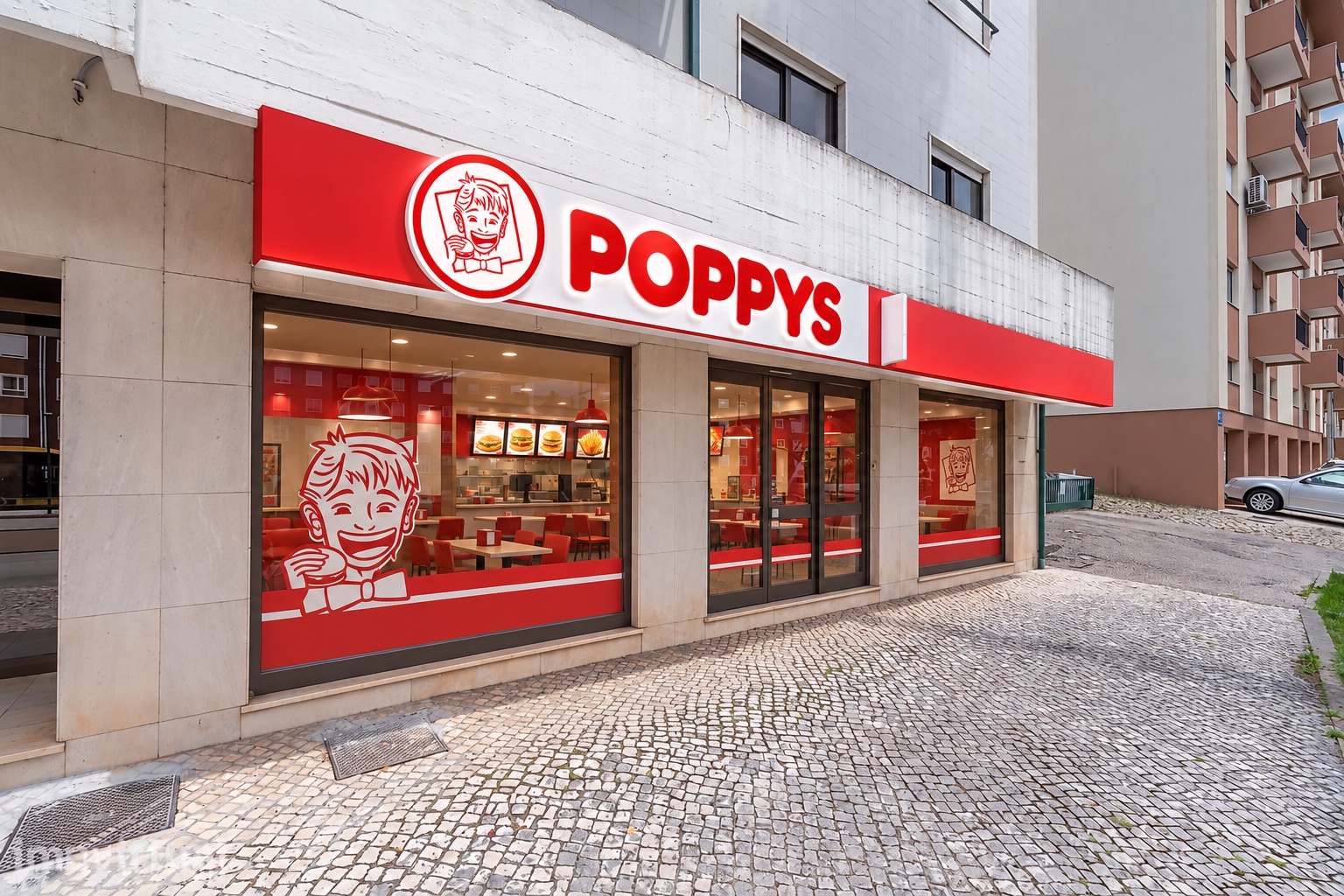 Simulação conceptual de fachada POPPYS em Coimbra