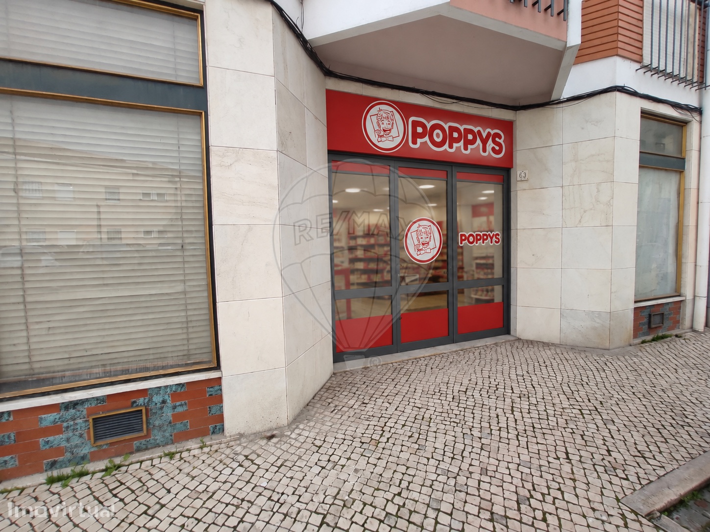 Simulação POPPYS para o imóvel Rua D. Afonso Henriques · loja perto da estação, Entroncamento; não representa loja construída