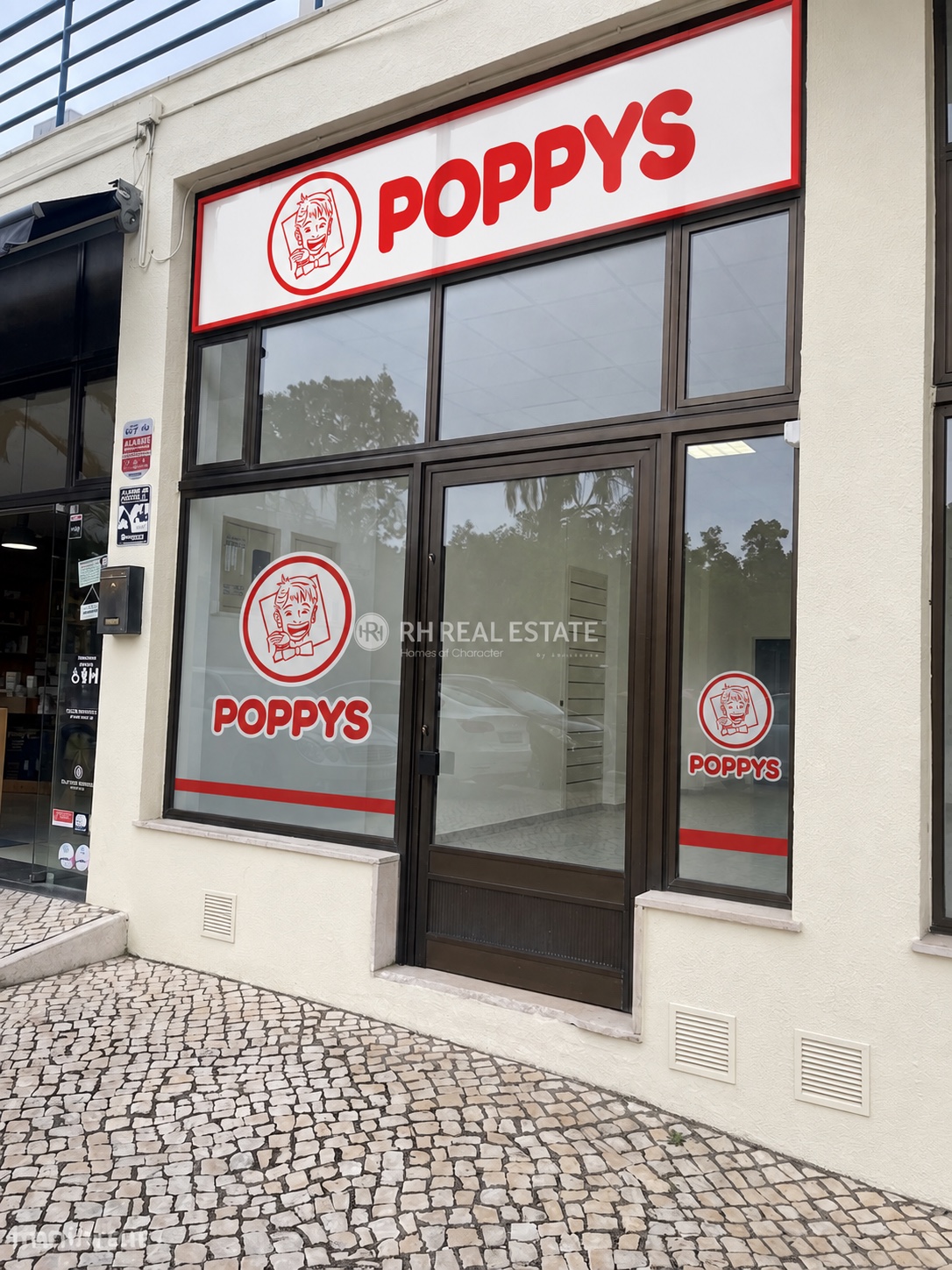 Estudo visual POPPYS para um imóvel em Figueira da Foz; ver legenda para o tipo de vista e os limites