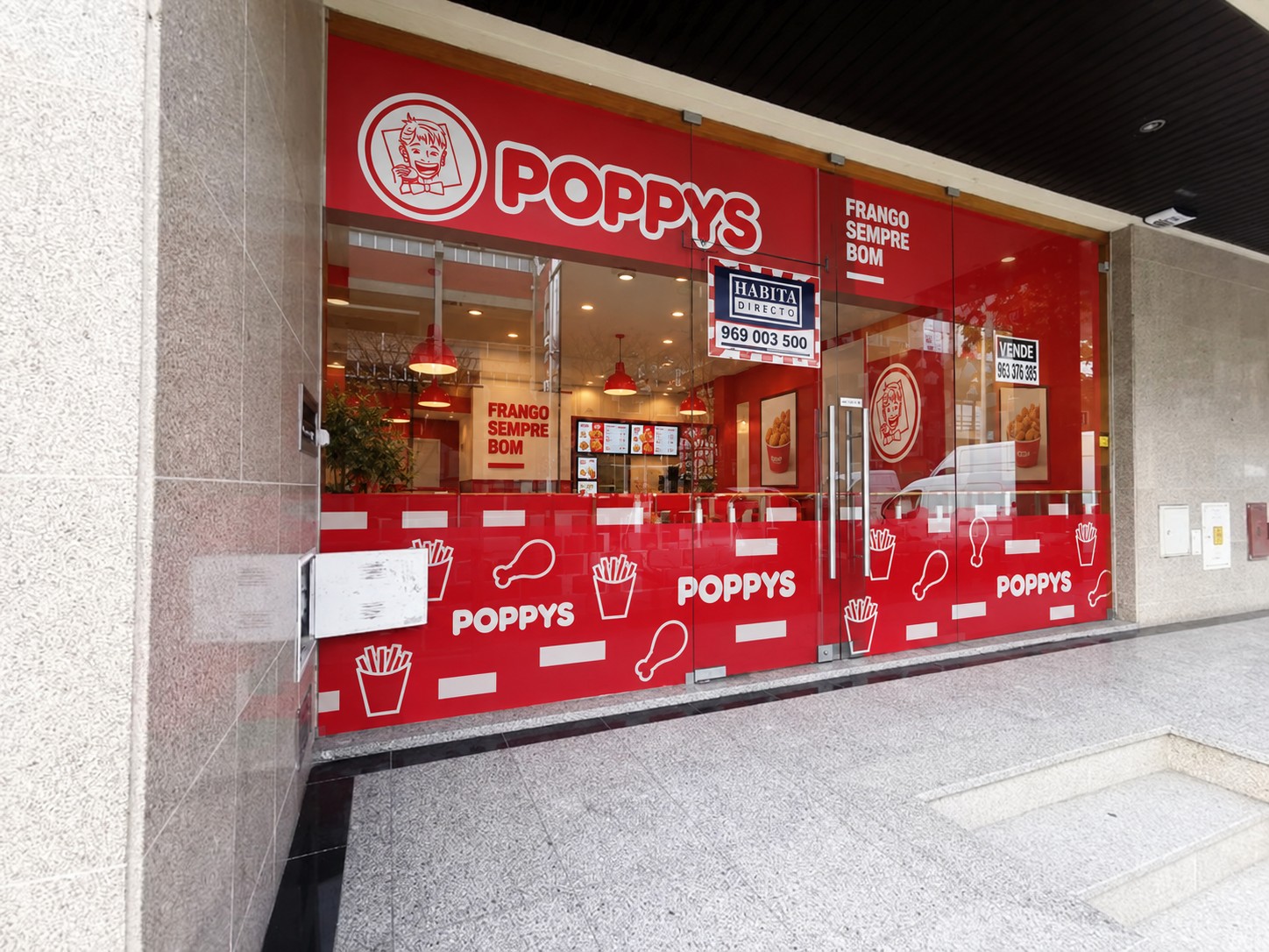 Estudo visual POPPYS para um imóvel em Guarda; ver legenda para o tipo de vista e os limites