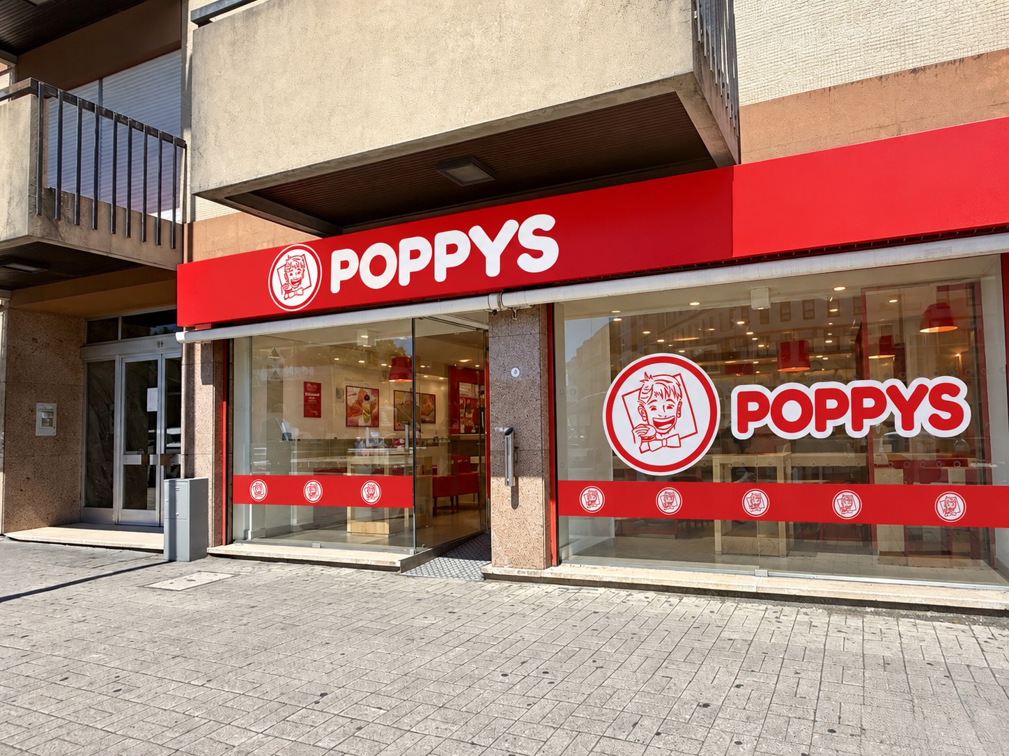 Estudo visual POPPYS para um imóvel em Guimarães; ver legenda para o tipo de vista e os limites