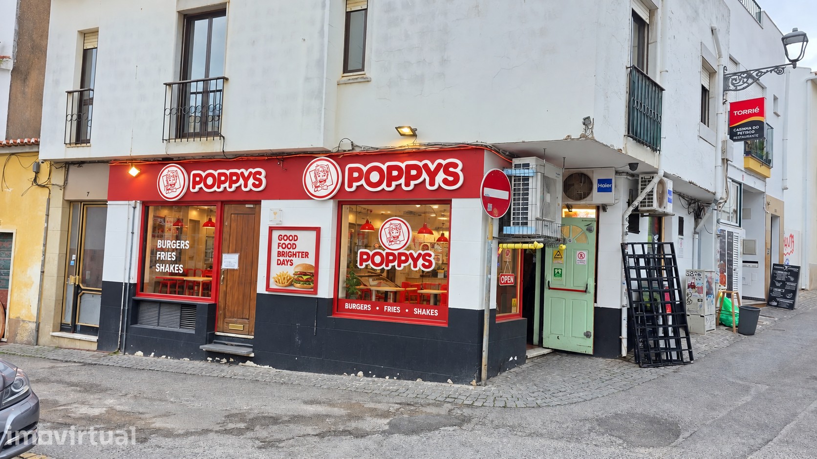 Estudo visual POPPYS para um imóvel em Lagos; ver legenda para o tipo de vista e os limites