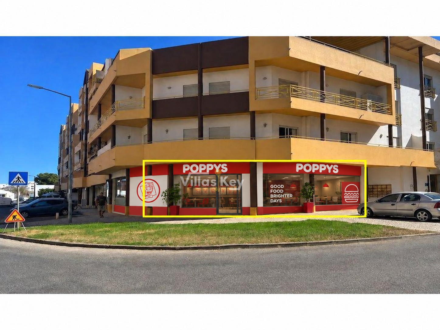 Simulação POPPYS para o imóvel Rua Palos de La Frontera · Cerro das Mós, Lagos; não representa loja construída