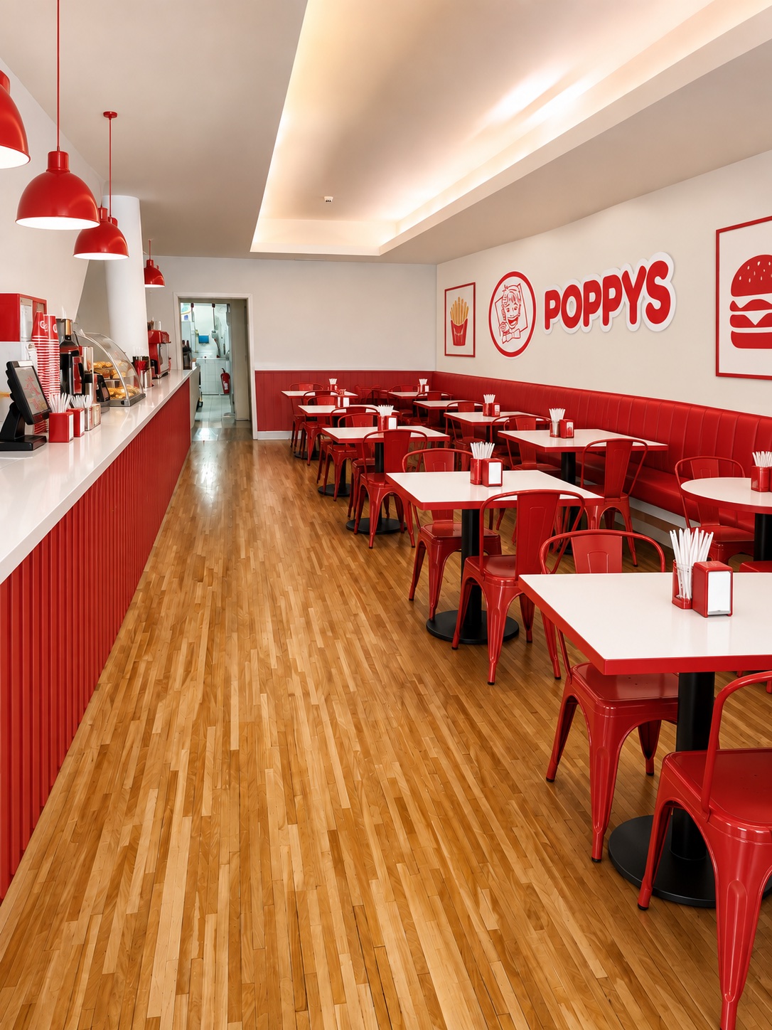 Simulação POPPYS para o imóvel Centro de Matosinhos · restaurante em dois pisos (Rua Tomaz Ribeiro a confirmar), Matosinhos; não representa loja construída