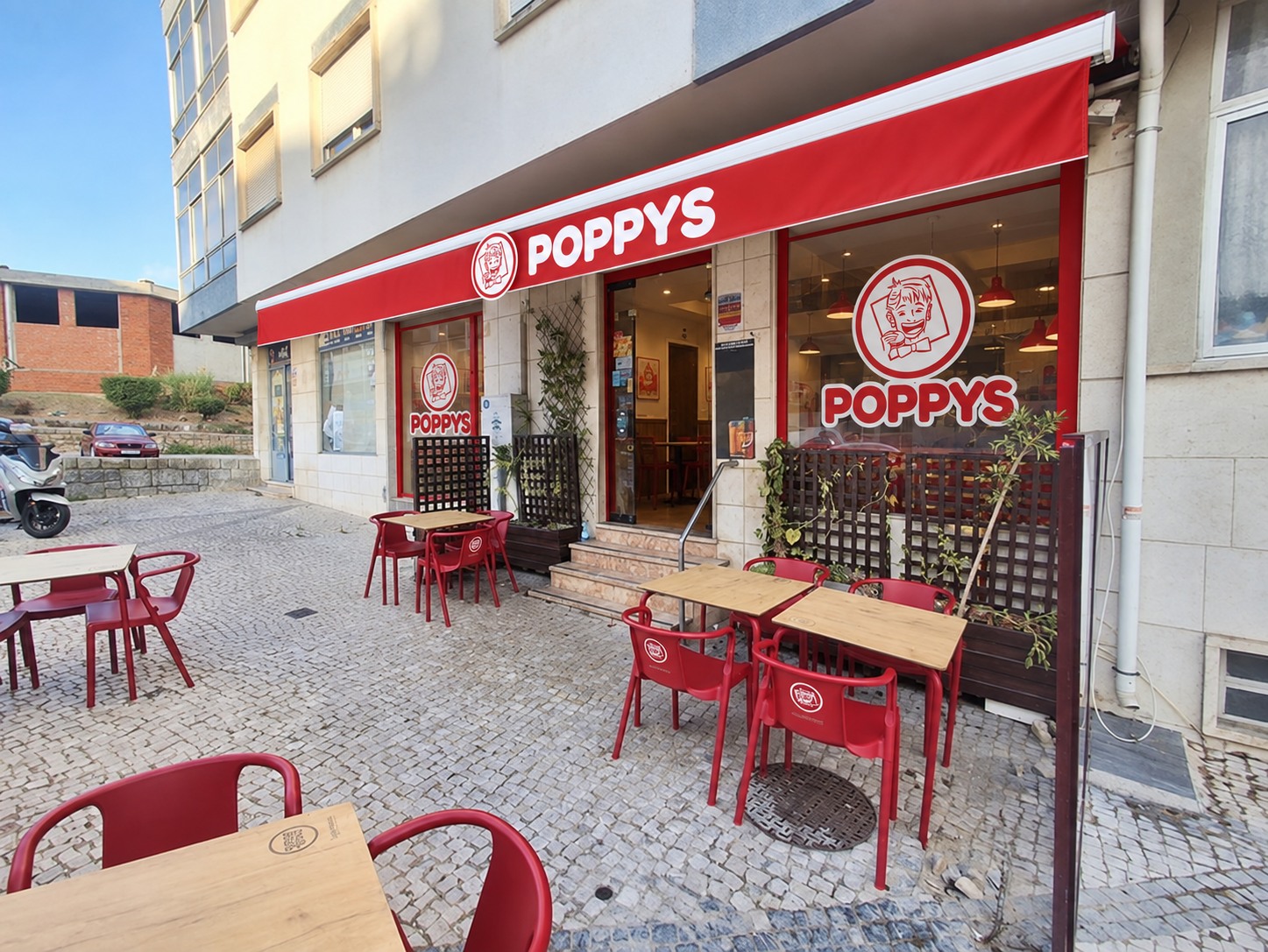 Simulação POPPYS para o imóvel Rua Gil Eanes · restaurante junto ao Mercado, Odivelas; não representa loja construída