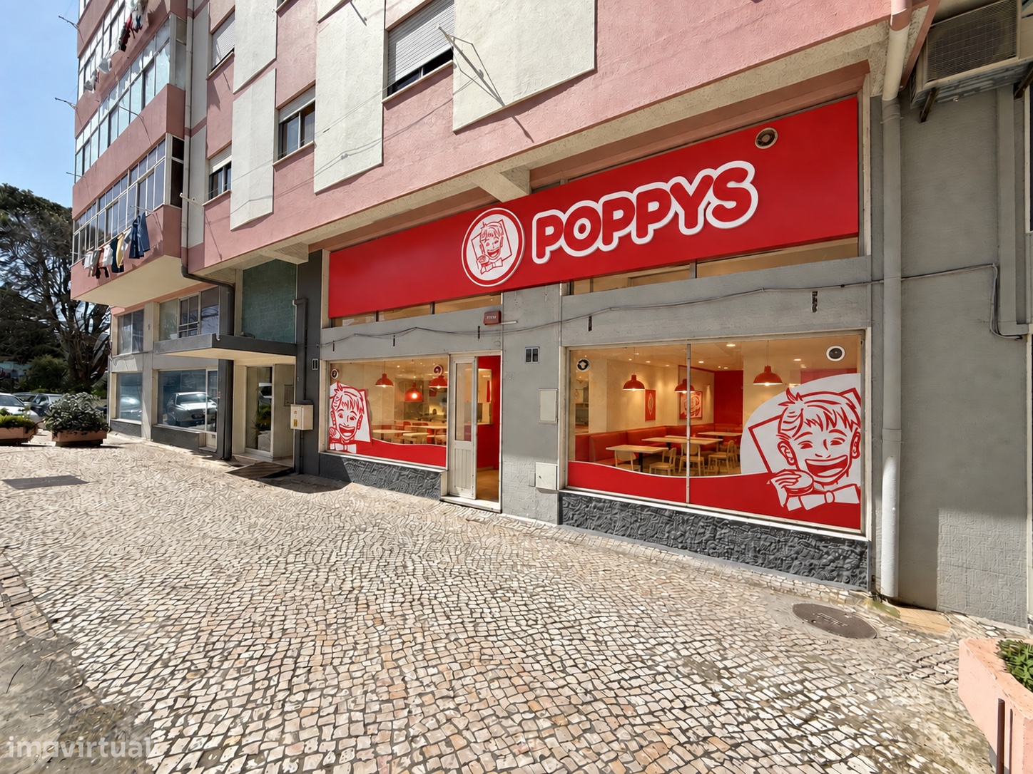 Simulação POPPYS para o imóvel Avenida Jaime Cortesão, 79C · Bairro da Conceição, Setúbal; não representa loja construída