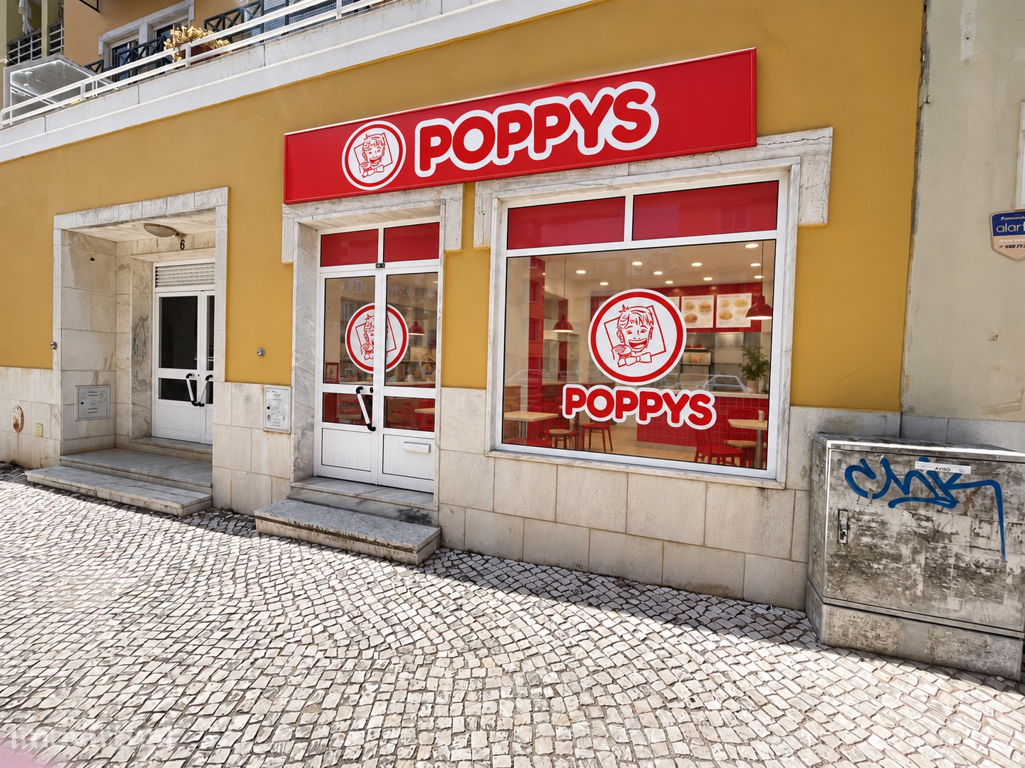 Estudo visual POPPYS para um imóvel em Sintra; ver legenda para o tipo de vista e os limites