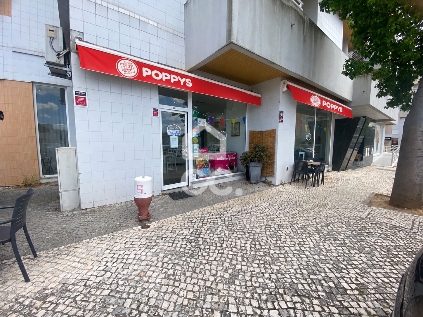 Estudo visual POPPYS para um imóvel em Torres Novas; ver legenda para o tipo de vista e os limites