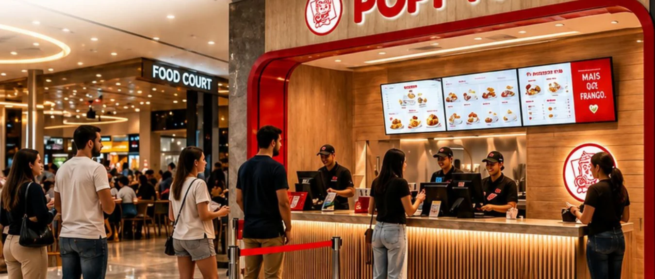 Interior POPPYS com balcão, equipa e clientes